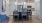 a kitchen with a dining table and chairs